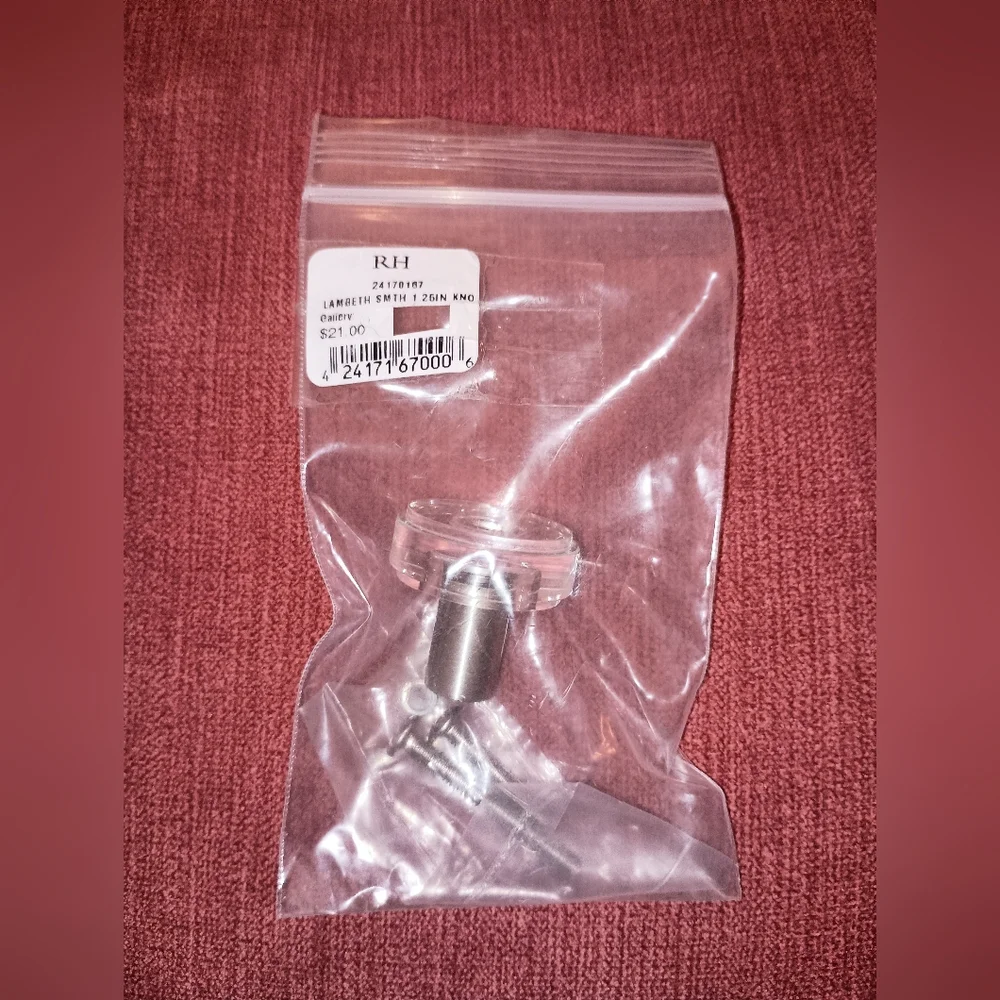 Restoration Hardware Lambeth Smooth Crystal 1.25 inch Knob NWT